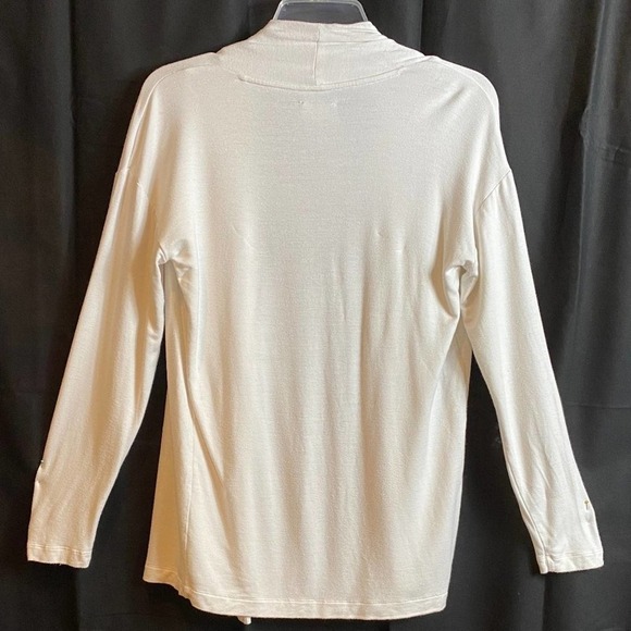 Lou & Grey Nordstrom tan jersey cardigan, size small - Picture 3 of 3